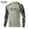 HUK Summer Fishing Shirt Men's Long-Sleeve Hooded Fishing Suit UV Protection Upf 50 + Fishing Wear