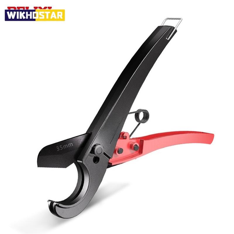 Electric Pipe Cutter,Pipe Scissors SK5 Material Ratchet Cutter PVC/PU/PP/PE Hose Cutting Hand Tool,for Plumber,Homeowners