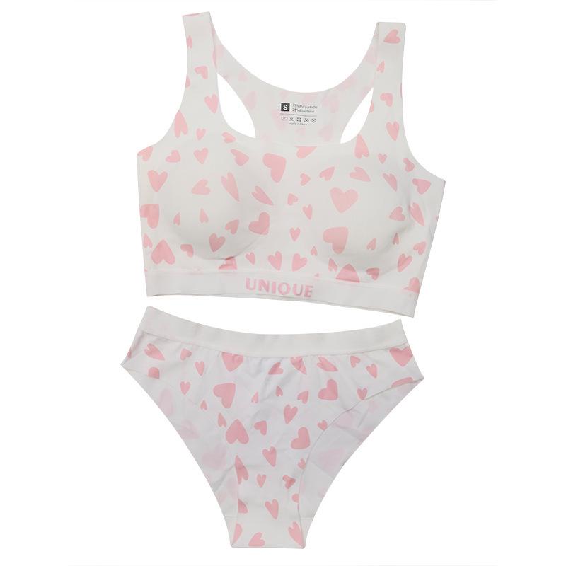 Spicy Girl Leopard Bikini Lingerie Set: Seamless Sport Bra & Cute Panties