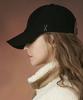Bajal Silver Studded Oversized Ball Cap Black
