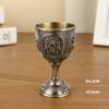 Light Luxury Engraved Bronze Wine Goblet – Vintage High Foot White Wine Glass for Home, Party & Bar