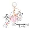 New Fashion Rhinestone Bow Key And Heart Lock Bag Keychain For  Women Bag Charm Key Chain Birthday Gift Jewelry