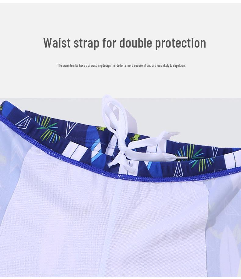 New Cute Cartoon Split Swimsuit for Boys - High-Elasticity Swimwear for Toddlers, Small, Medium, and Large Kids