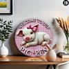Vintage Pig Metal Wall Art Farmhouse Decor Kitchen Iron Sign