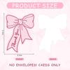 50pcs Bow DIY Handwritten Family Party Gift Card Child Birthday Gift Card Restaurant Business Mini Thank You Card