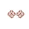 Chic Natural Mother-of-Pearl Four-Leaf Clover Earrings - Stylish, Fresh, and Trendy Accessory