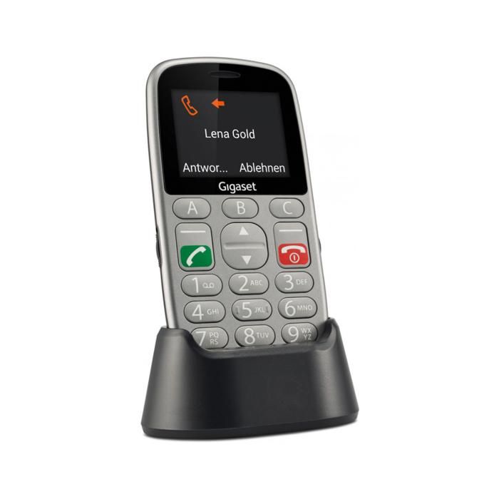 Gigaset Mobile Pour Personnes Âgées Avec Couverture Bouton SOS Très Accessible 3 Touches D'appel Direct Prothèse Auditive