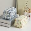Floral Print Travel Portable Minimalist Large Capacity Soft Storage Makeup Bag