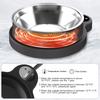 Heated Water Bowl for Outdoor Dogs Cats, 100W Heated Dog Bowls, Adjustable Temperature Heated Pets Water Dish with Removable Stainless Steel Bow for