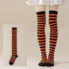 Damen Overknee Socken mit Kreuzstreifen für Halloween, Weihnachten, Karneval, Tanz und Japanische Festivals