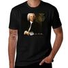 T-shirt con Monogramma di Bach Stampa Artistica Top Casual