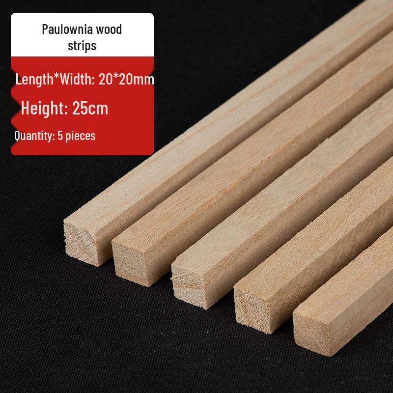 Paulowniahout Strips voor 3D Modelbouw en Blokhut Constructie