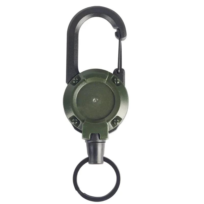 Retractable Keychain Heavy Duty Badge Reels Holder Keychain Black ID Badge Clip with Upgraded Stainless Steel Cord ID Strap