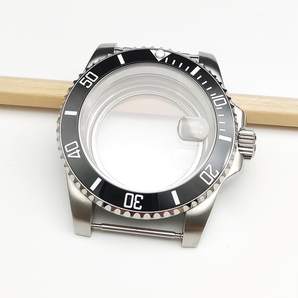 Stainless steel case, suitable for Japanese NH35/36 movement, transparent back cover--40MM
