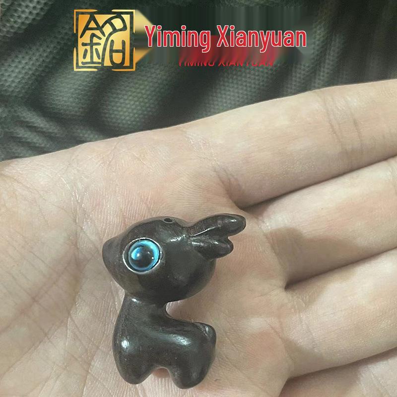 Painted Wood Pendant Keychain - Green Sandalwood, Little Deer, Rosewood, Ebony DIY Jewelry Accessory