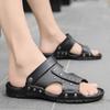 Summer Sandals for Men Outdoor Casual Sport Slippers PU Leather Non-slip Breathable Roman Shoes Beach Flip-Flop Garden Shoes