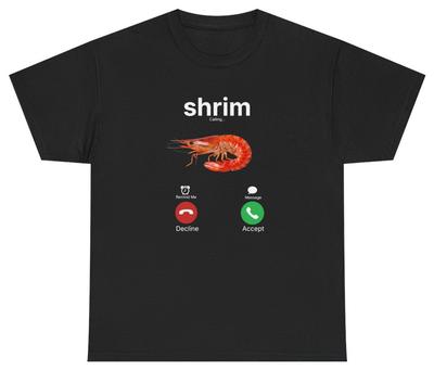 Räka T-shirt, Rolig Räk-meme T-shirt | Oetiska Trådar