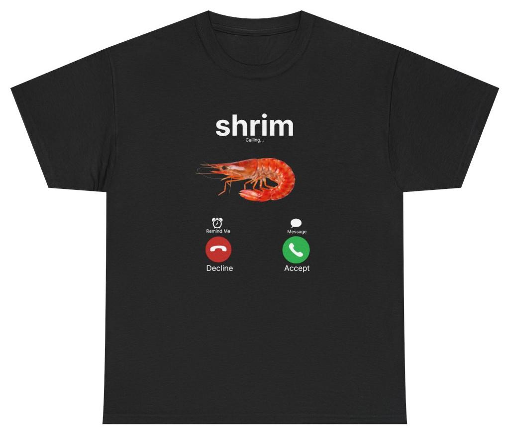 Räka T-shirt, Rolig Räk-meme T-shirt | Oetiska Trådar