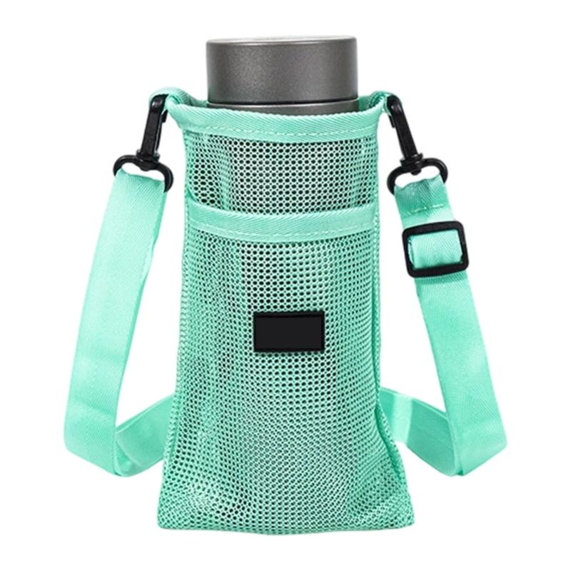 Meshes Water Bottle Holder Sleeve Water Bottle Carriers Bag for Clear Hydrations Monitoring Zippers Access Oxford Fabric