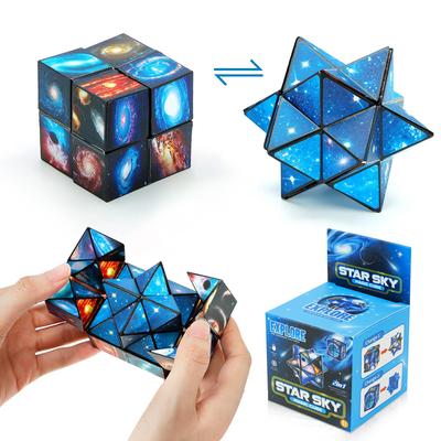 Infinity Cube Toys Magic Star Cube 2 In 1 3D Cube Folding Cube Infinity Cube Puzzle Magician 2 In 1 Set Infinity Cube Euclid Cube Infinity Cube Stress