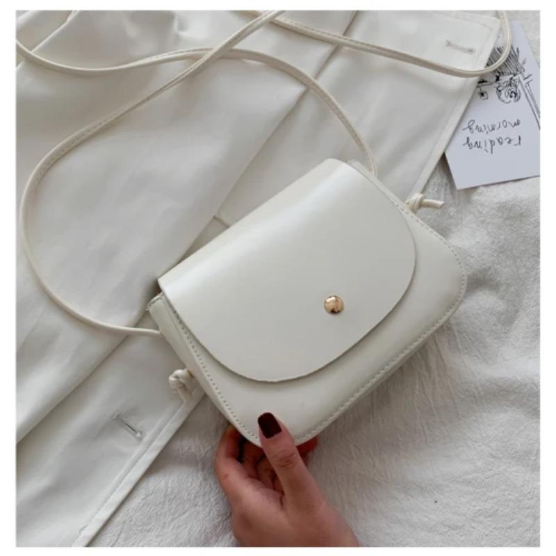 New Arrival Women Simple Shoulder Bag Candy Color PU Leather Ladies Small Square Crossbody Bags Female Handbags Torebki Damskie 18x15x6cm белый 1990₽