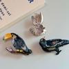 Crow Bird Hair Clip Cute Cartoon Animal Shark Clip Creative Acetic Acid Hair Claw  Girls