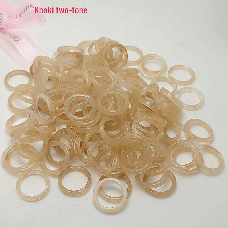 Sada prstenů z pryskyřice a acetátu v mixu barev, kulatý a čtvercový, pro ženy