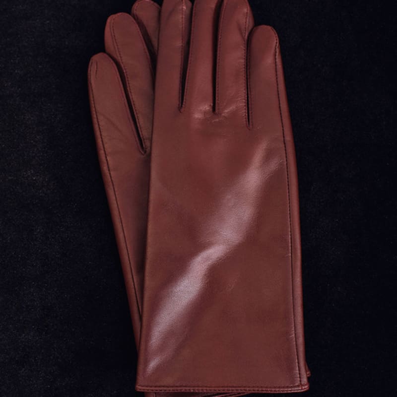 Ae LAMB SKIN GLOVES [WINE BROWN]