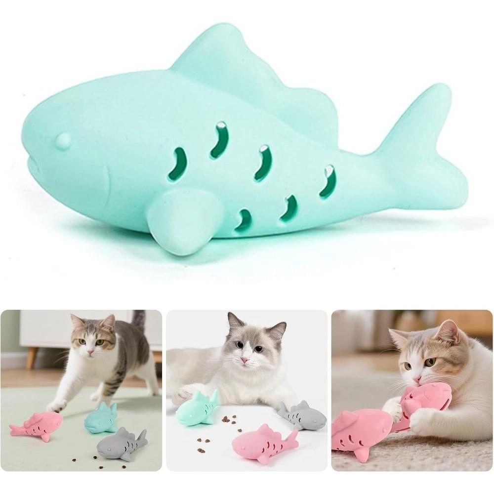 Food Leakage Cat Treat Feeder Fish-Shaped Interactive Cat Toy Cats Slow Feeders  Foraging Game