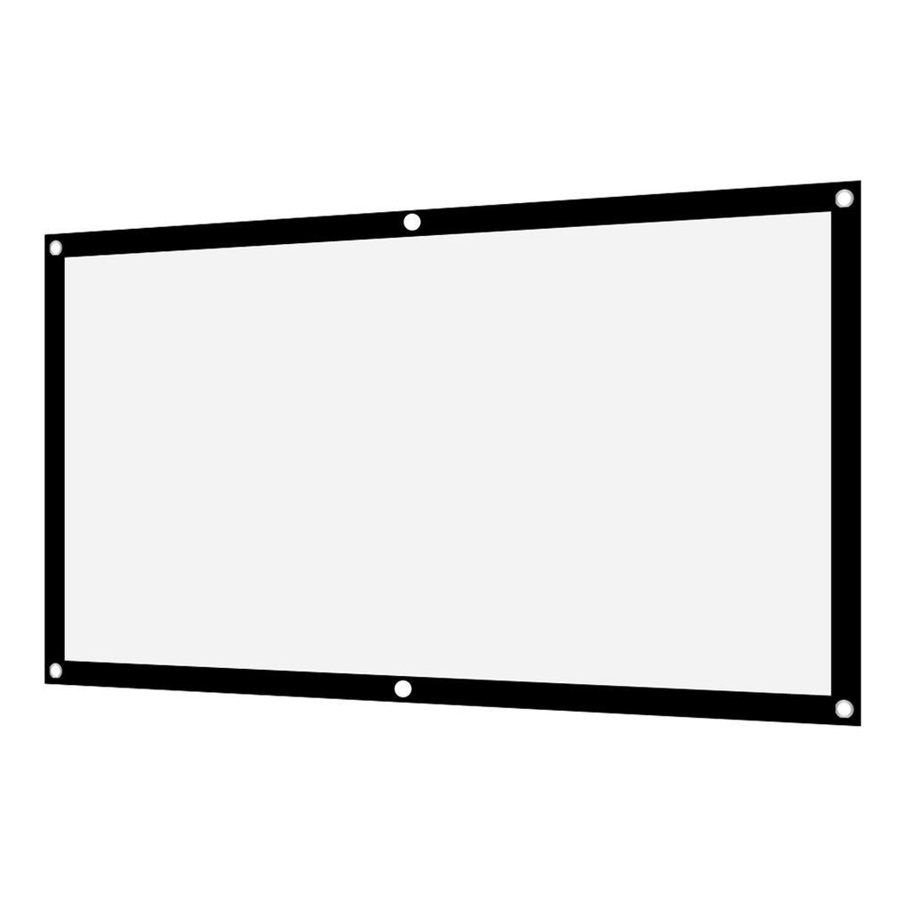 16:9 Thicken Portable Non Crease Soft White Polyester Projector Curtain Projection Screen 1.4-2.3 Meters Viewing Distance (40in )