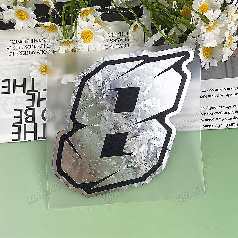 

1PC Arabic Numerals Silver Carbon Fiber Motorcycle Stickers Waterproof for Motorbike Fuel Tank Helemt Box Scooter Vinyl Decals S-High 5cm