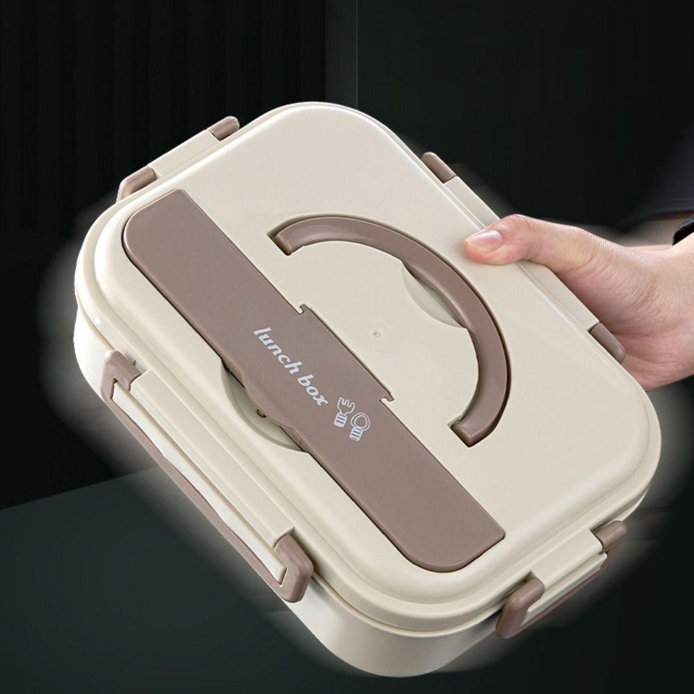 Stainless Steel Insulated Lunch Box Sealed Leak-Proof Food Container Large Capacity Compartment Food Storage Box Outdoor