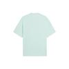 Li Ning Sports Trend Series Solid Color Text Print Round Neck Casual Short Sleeve T-Shirt Men Tops Soft-Water-Blue AHSSA15-3