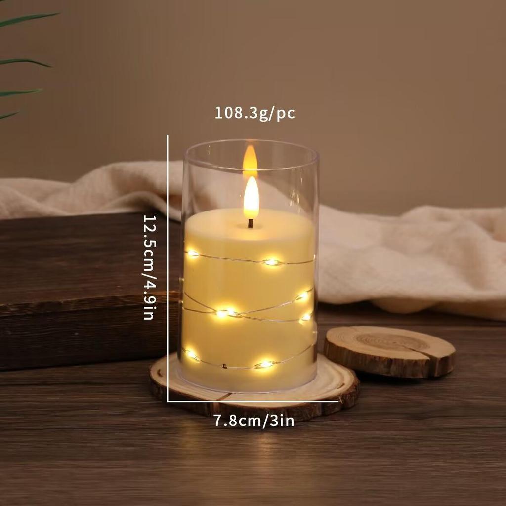 LED Acrylic Candle Lights for Christmas, Weddings, Parties, and Restaurants