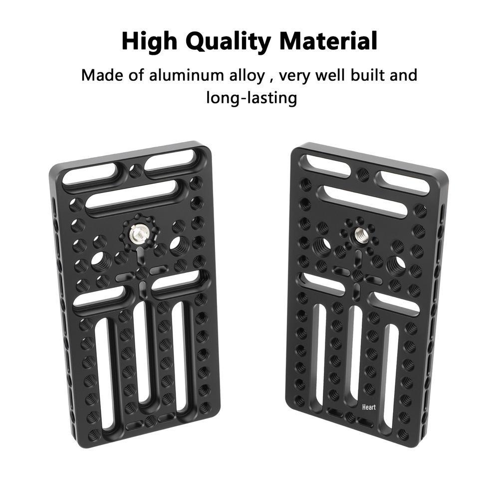 HDRIG Multi-Purpose Perforated Cheese Plate with 1/4" & 3/8" Threaded Holes for Mounting Extensions 3973