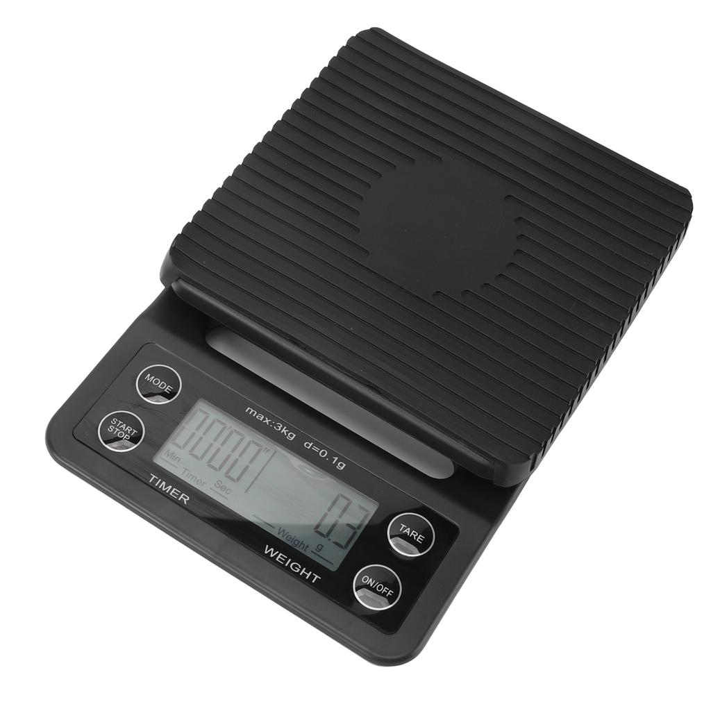 Digital Coffee Scale with Timer Waterproof Silicone Mat High Accuracy Kitchen Food Scale with Tare