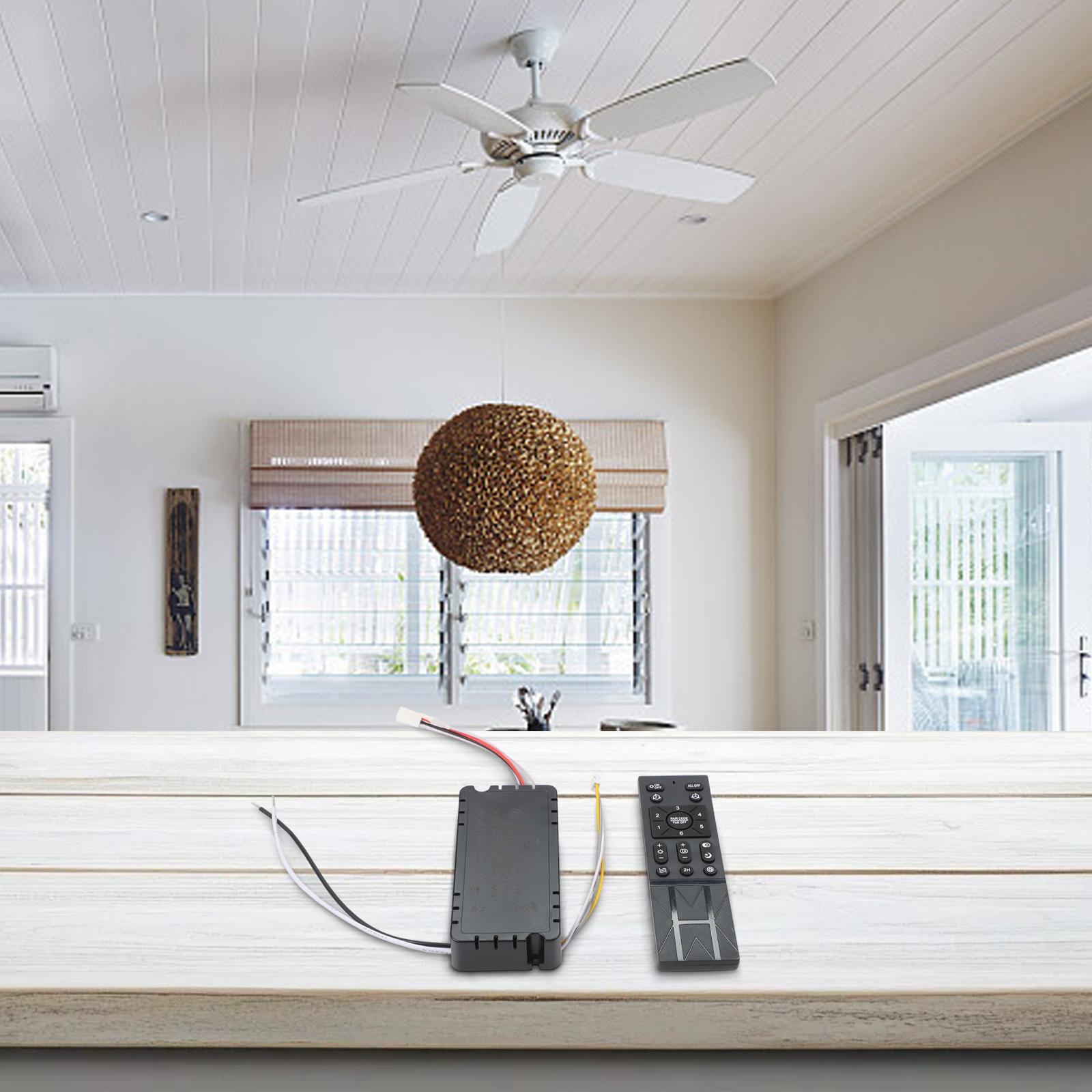 

Fan Speed Control Ceiling Fan Remote Home Lighting Compatible With Hongyun Fan Convenient Reset Output Voltage 24V PC Material China Mainland
