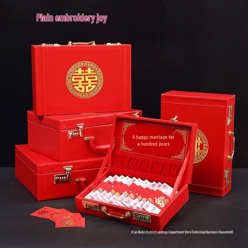 Red Bride's Dowry Box for Wedding and Engagement Gifts