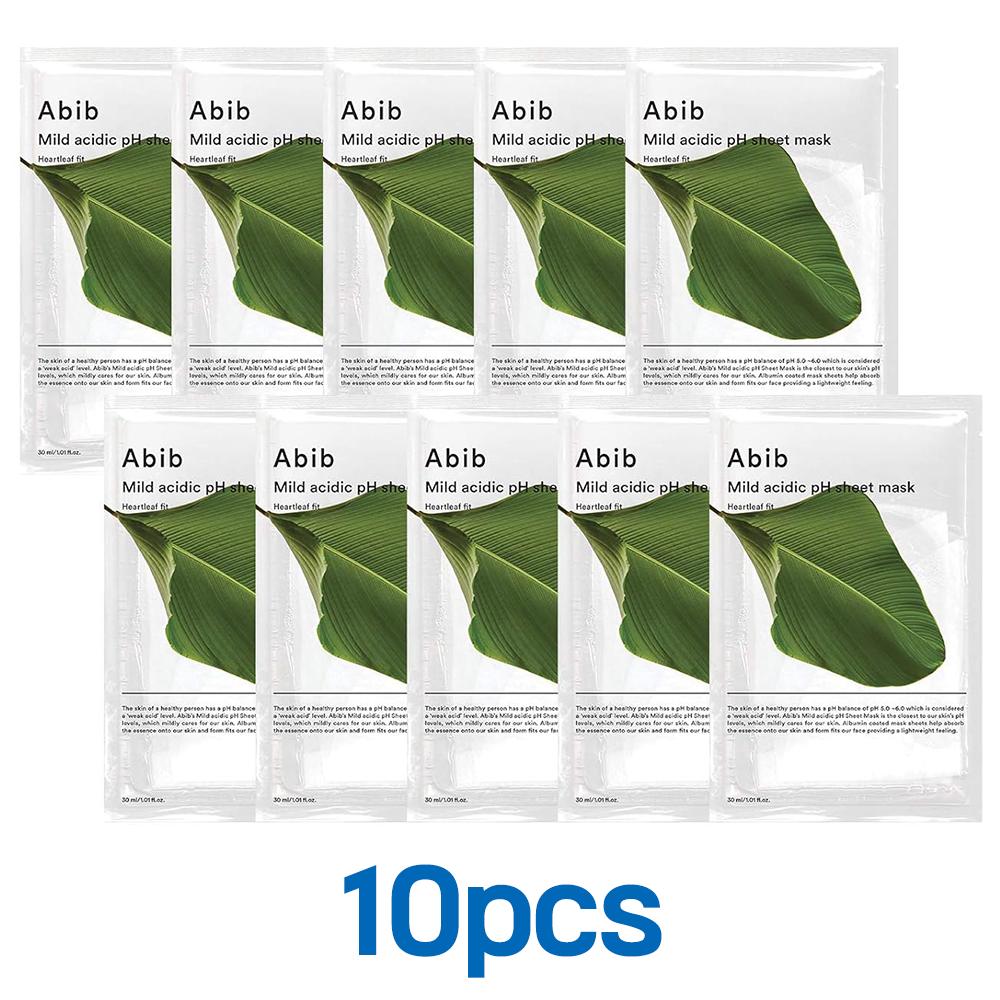 10 шт._[ABIB] Мягкая кислотная тканевая маска (Сердцелистная посадка) Heartleaf Fit [10pcs] Mask Sheet