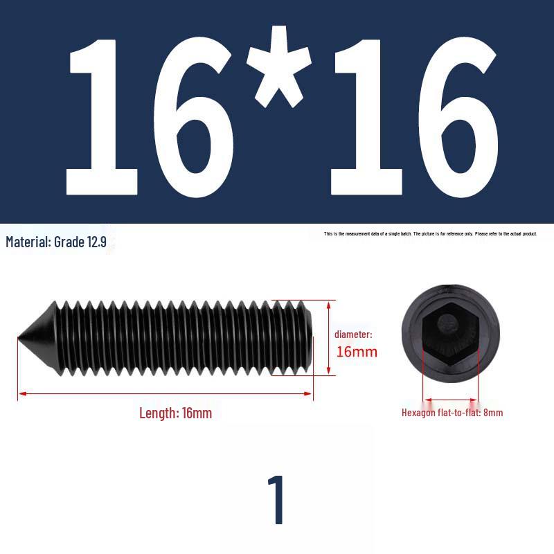 12.9 Edelstahl 304 Innensechskant Kegelspitze Gewindestift M2/M3