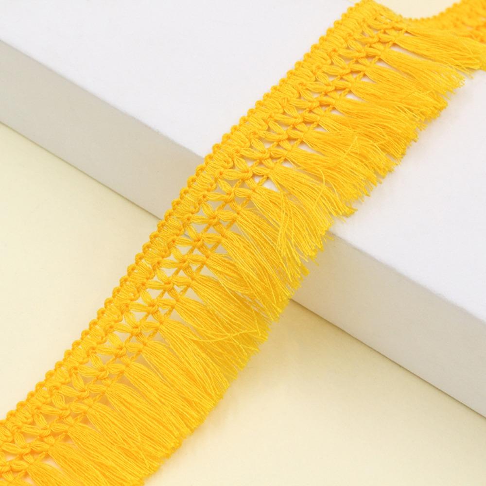 25m Length 4cm Width Cotton Lace Fabric Trim DIY Craft Cross Hollow Out Tassel Trim Clothing Decor Fringe Trim for dress