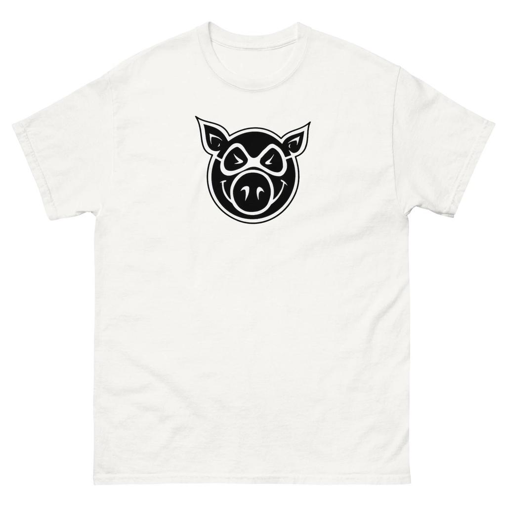 Maglietta con Logo Ruote da Skateboard Maiale