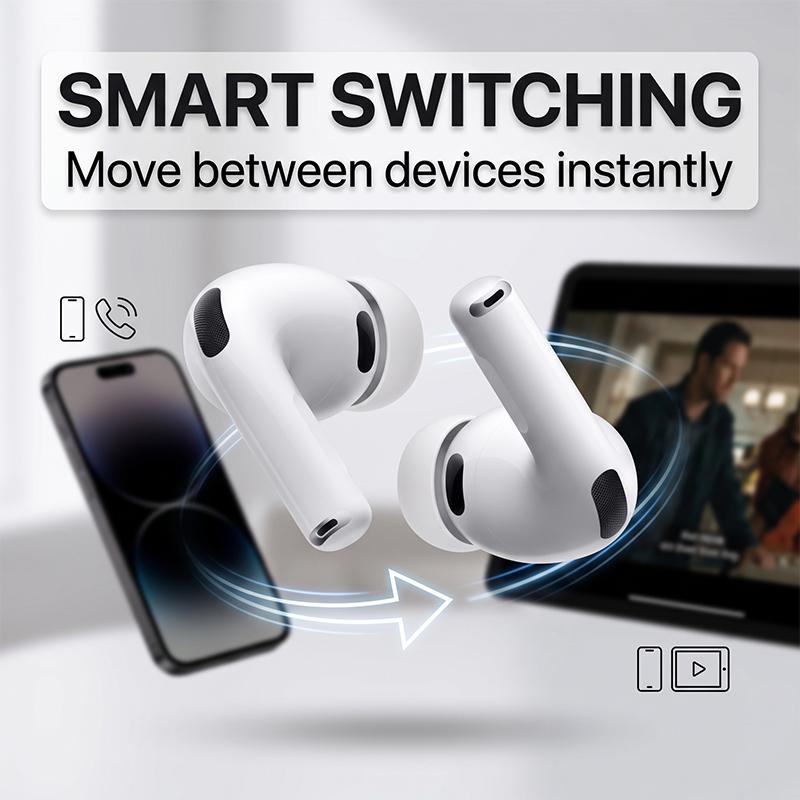Air Pro 3 TWS Wireless Earbuds Perfect Fit 4 Sizes Silicone Tips Up To 6H Per Charge Clear Sound Noise Isolation In-ear Headphones