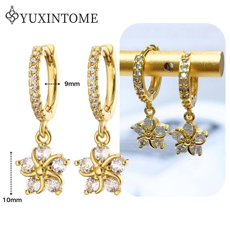Dames 925 Zilveren Oorstekers Kristal Zirconia Waterdruppels Stud Hoops Goud Huggie Oorbellen Premium Luxe Feest Sieraden