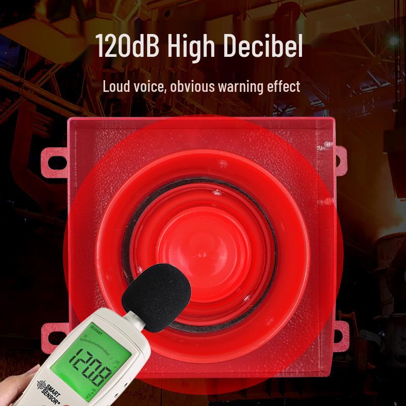Industrial Sound Alarm Horn - TGSG-01D: 120 dB, Multiple Tones, 220V/24V