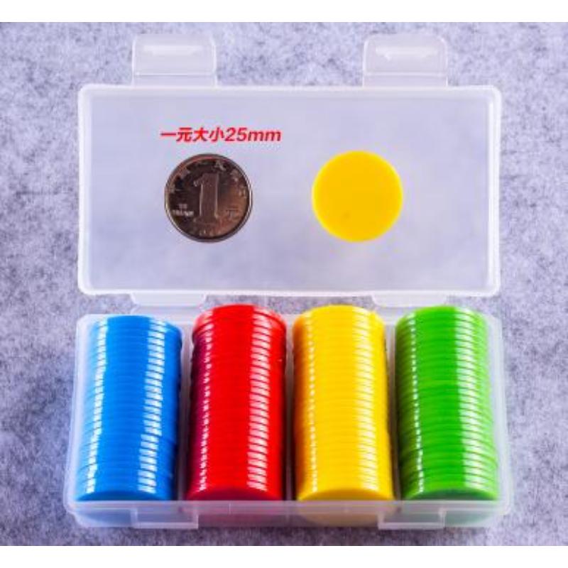 100 Stuks Plastic Poker Chips Casino Bingo Markers Voor Plezier Familie Club Kermis Bingo Spel Benodigdheden 25 Mm 9 Kleuren