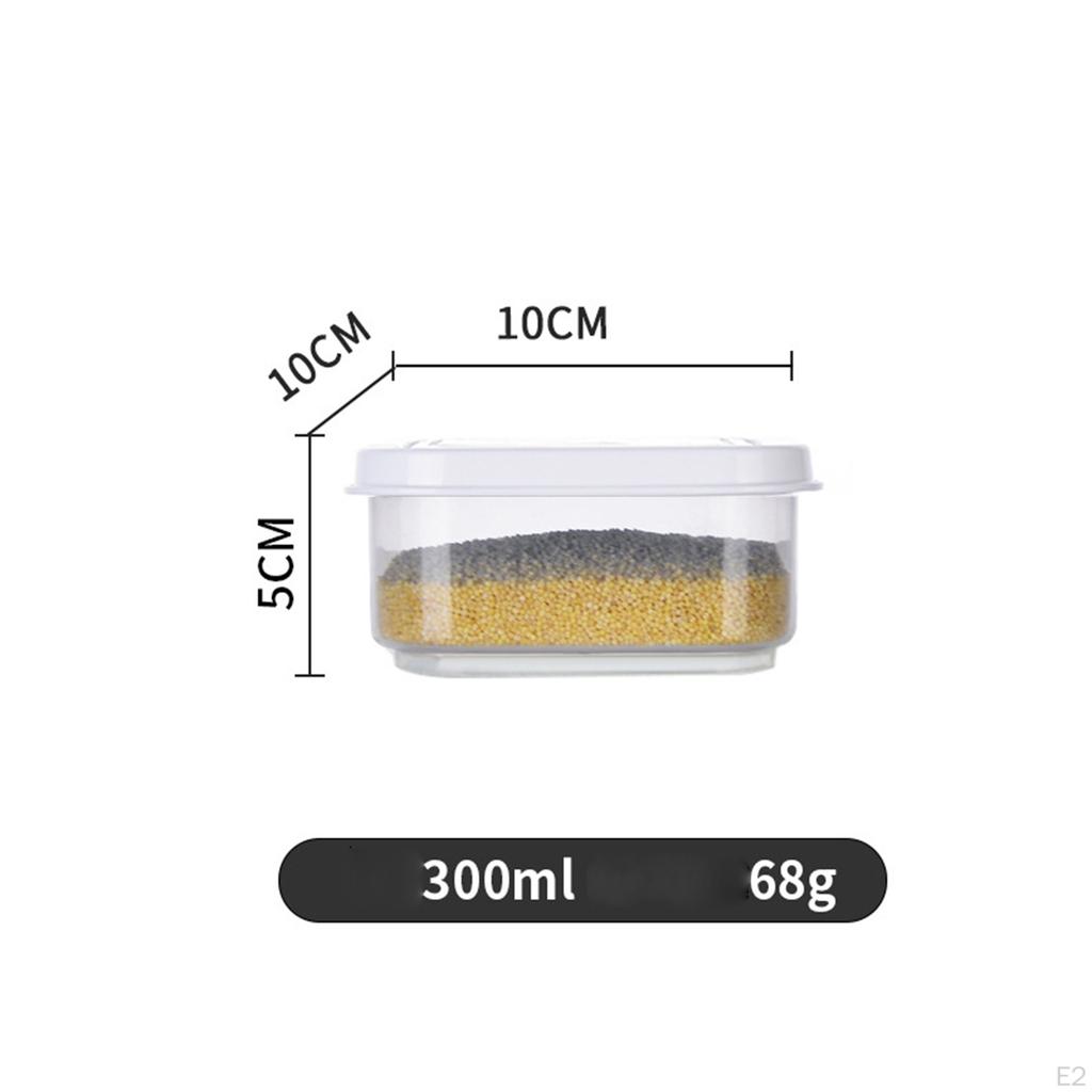 Box with Lids Transparent Square Vacuum Lid Jars Sealable Container