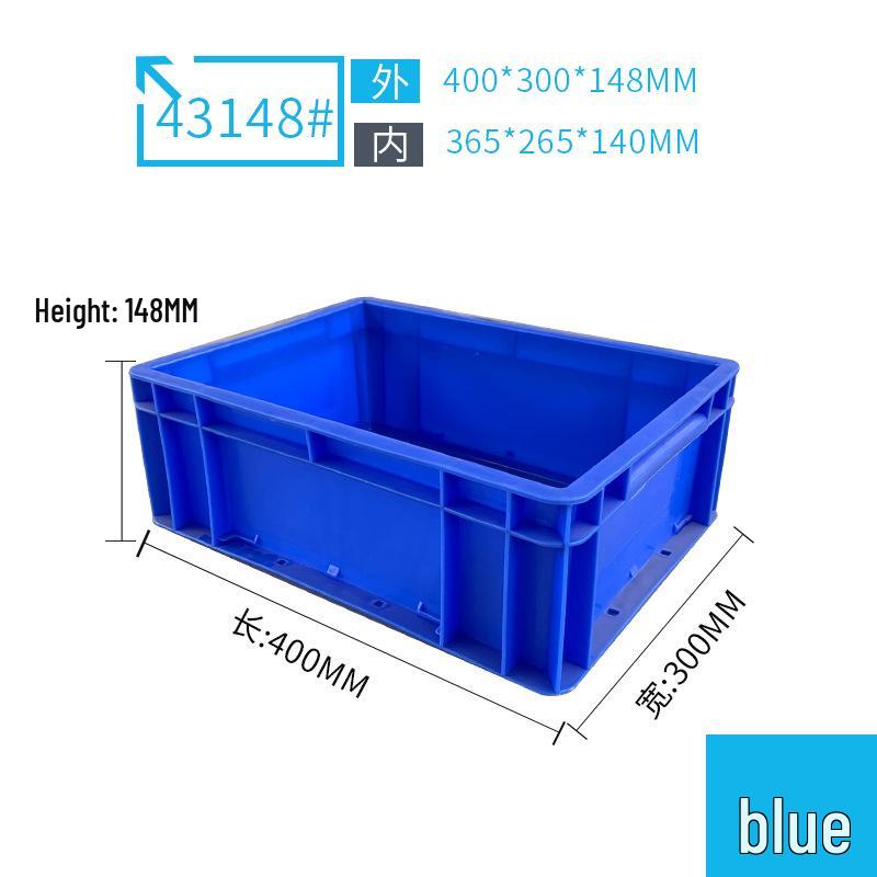 Rectangular Plastic Parts Box with Thickened Walls for Hardware and Tools
