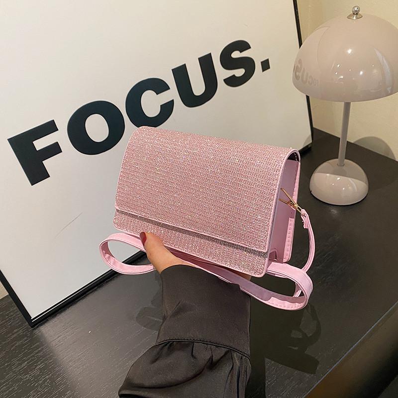 Fashionable Shiny Small Bag For Women Trendy 2024 Summer Pu Crossbody Handbag