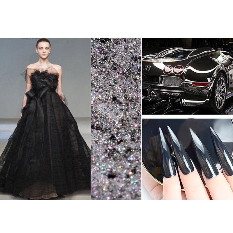 1G/Box Super Magic Mirror Black Nail Glitter UV Gel Polish Chrome Nail Art Pigment Dust Manicure Decorations For Nails DIY